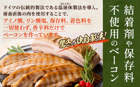 【無添加・無着色】こだわりブロックベーコン 250g×2パック 北海道産豚肉【配送不可地域：離島】【1496758】