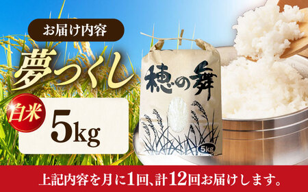 【12回定期便】 白米 夢つくし 5kg [ABAB010] 築上町 定期便 精米 ブランド米 仕送り