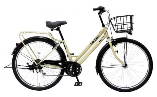 《12月下旬頃入荷、発送》完成品でお届け！ シティサイクル 27.5インチ 通勤 通学 オートライト シマノ製外装６段変速［京都 自転車 シティサイクル 人気 おすすめ スポーツ アウトドア ツーリング ブランド メーカー］FAT-FBFT2756【マットベージュ(C99T)】