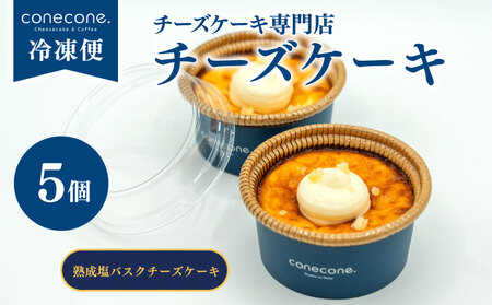 チーズケーキ 5個 セット 手作り ケーキ 熟成塩 バスクチーズケーキ スイーツ デザート カップ ケーキ