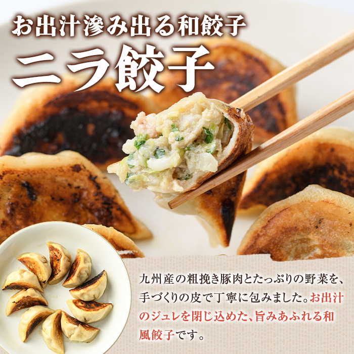 手づくり和餃子セット(ニラ餃子12個入×4袋+大葉餃子12個入×4袋・合計96個) 餃子 生餃子 ギョウザ ぎょうざ ギョーザ セット 詰め合わせ おかず お惣菜 冷凍 和風 水餃子 にら ニラ 大葉