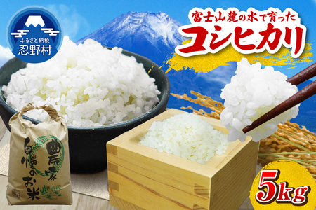 【令和8年度産米】【新米先行予約】【数量限定】忍野村産コシヒカリ（5kg）