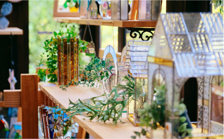 【ステンドグラスのある暮らし】はなはな 3個セット＜ウェーブGグラス工房＞那珂川市 ステンドグラス インテリア  15000 15000円 [GAW019]