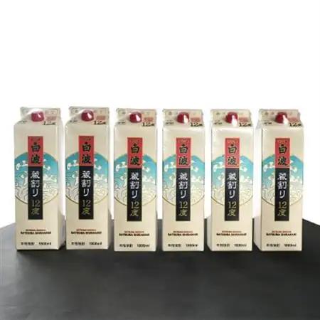 さつま白波蔵割り12度1800ml 焼酎パック　6本セット C0-24_酒・アルコール 芋焼酎 焼酎 _【配送不可地域：離島】【1166634】