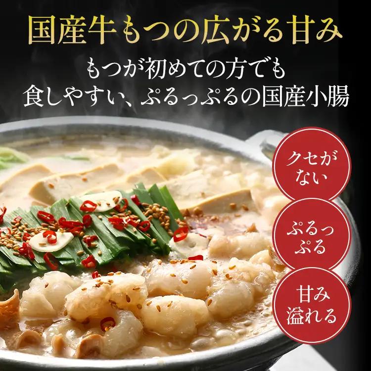 博多若杉 もつ鍋 醤油味 ちゃんぽん 国産牛もつ鍋 4～5人前 