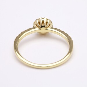 ダイヤモンド リング k18 イエローゴールド 2505jcrr035k18