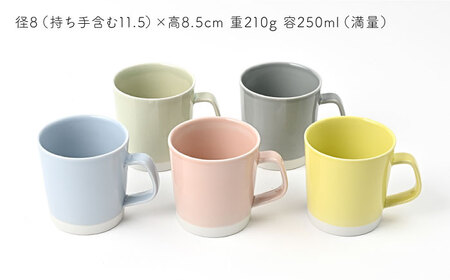 【波佐見焼】 Pasty（パスティー）　マグカップ　パステルカラー　5色セット　【福田陶器店】[PA412]