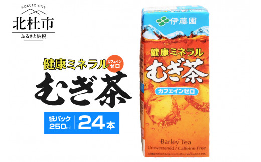 
健康ミネラルむぎ茶　250ml　24本　伊藤園　紙パック
