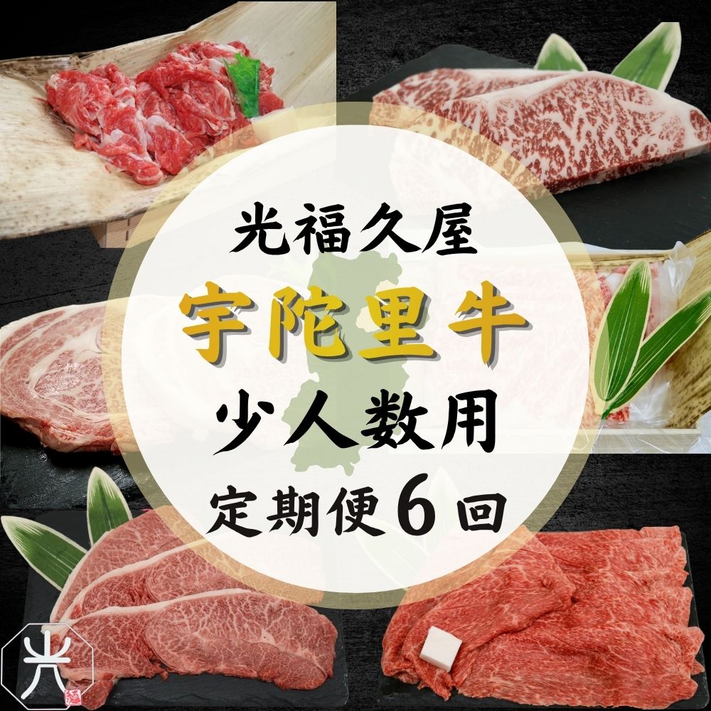 【ふるさと納税】【宇陀里牛 定期便6回 (小人数向け) 】宇陀里牛 食べきりサイズ ／ふるさと 宇陀里牛 黒毛和牛 少量 牛肉セット 焼肉 ステーキ すき焼き 6回配送 国産和牛 光福久屋 奈良県 宇陀市