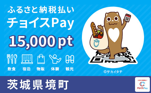 
境町チョイスPay 15,000pt（1pt＝1円）【会員限定のお礼の品】
