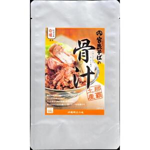 沖縄郷土料理の『骨汁』4食・骨付き肉たっぷり《常温レトルトパック》｜沖縄そば【宮良そば】｜骨汁　沖縄　宮良そば　人気