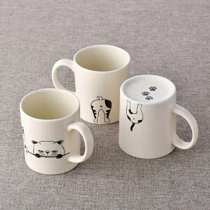 【波佐見焼】ネコづくし 猫猫 マグカップ 5個セット【福田陶器店】[PA352]
