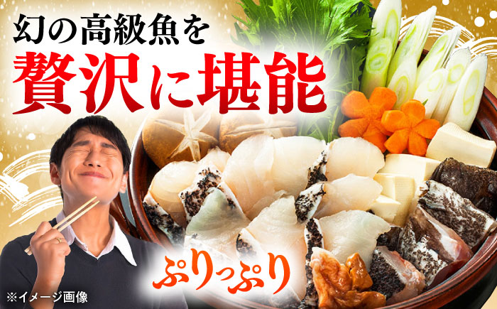【全6回定期便】対馬産 クエ ぶつ切り 900g 鍋用スープ付《対馬市》【島本水産】高級魚 新鮮 肉厚 本格的 海鮮 鍋セット フライ 煮付け アラ [WBI016]
