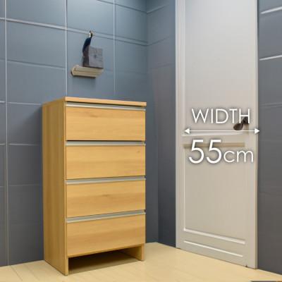 ふるさと納税 大川市 ランドリー収納 幅55cm 高さ100cm 奥行40cm ナチュラル【ポケット 55 LO】