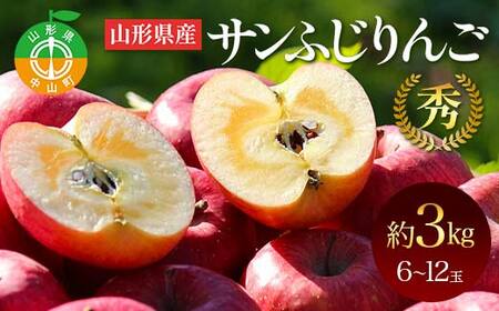 山形県産サンふじりんご 秀 約3kg 林檎 リンゴ フルーツ 果物 くだもの 山形県 中山町 F4A-0913