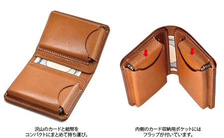 VanNuys カードが30枚～40枚程度入る小さい財布 本革 牛革 シュリンクレザー カードケース 大容量 名刺入れ バンナイズ ファッション ファッション小物  ビンテージブラック
