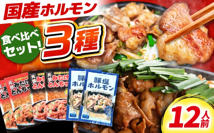 
            「元祖みたけとんちゃん」 3種セット（12人前）/ モツ もつ 白モツ ホルモン / 御嵩町 / 藤よし [AVAA057]
          
