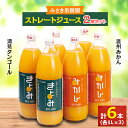 【ふるさと納税】みさき果樹園のストレートジュース　2種類×3本　各1L　計6本セット【D21-8】【1317913】