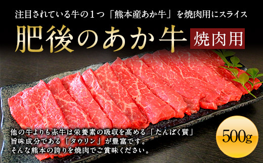 
肥後のあか牛 焼肉用 500g (熊本県産和牛) G-4
