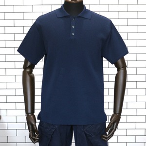 体にやさしいニットポロシャツ ネイビーS 新潟県 五泉市 有限会社桜井メリヤス工場