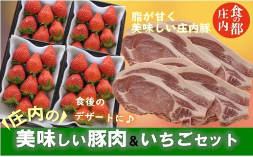 
            食の都庄内　庄内の美味しい豚肉＆いちごセット※1月中旬頃より順次配送（金曜日発送）
          