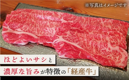 【霜降り控えめ！】牧場直営店の黒毛和牛 スライス 500g （ロース）すきやき・しゃぶしゃぶ用【川崎畜産】[IAX028]
