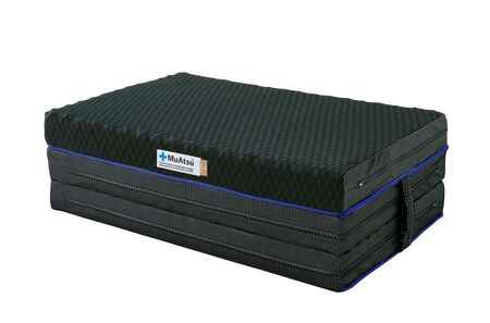 30年 ムアツ マットレス X ハード ダブル 三つ折り 折りたたみ マットレス 約 10cm 敷布団 敷き布団 寝具 シーツ 専用シーツ付 綿 ピンク 市川三郷町 限定 昭和西川 体圧分散 通気性 