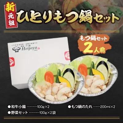 Z72-07 平壌屋 ひとり味噌もつ鍋 1人前×2個セット もつ鍋