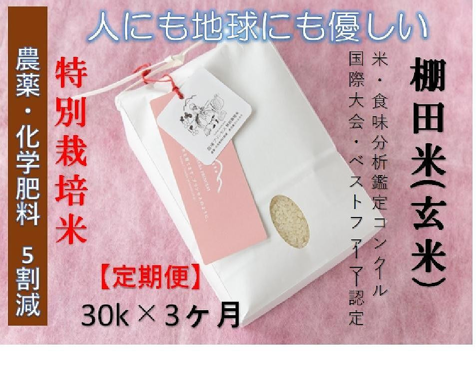 
            【2025年産新米】【3ヶ月定期便】【農薬化学肥料5割減】魚沼コシヒカリ 苗場プリンセス 特別栽培米 玄米 30kg（30kg×1袋）計90kg
          