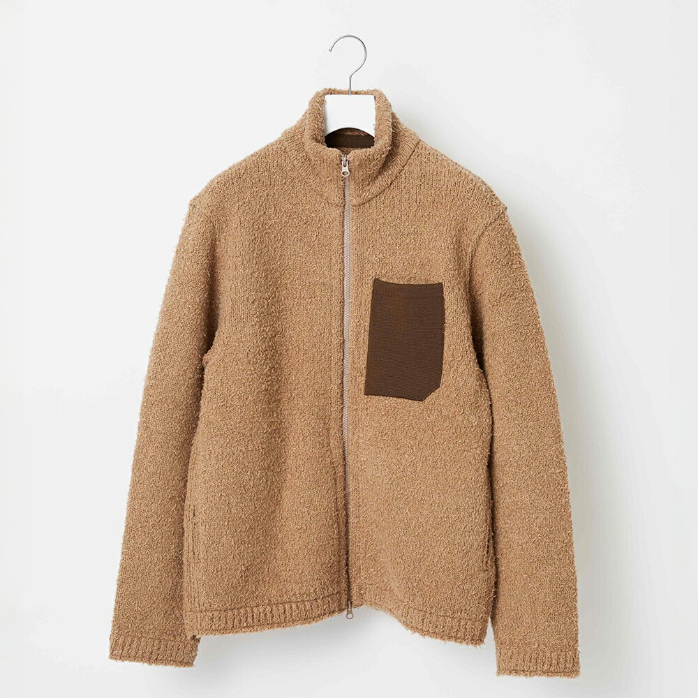 【ふるさと納税】≪順次発送≫【Yonetomi】 KNIT FLEECE BLOUSON CAMEL キャメル ニットフリースブルゾン 服 洋服 ユニセックス メンズ レディース ブランド 山形県 山辺町 送料無料 yt-kbxxc-sn ※沖縄・離島への配送不可