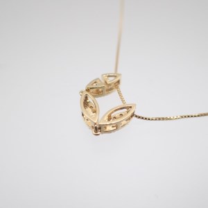 ジュエリー産地甲府 K18イエローゴールド２WAYダイヤネックレス 0.20ct　82026