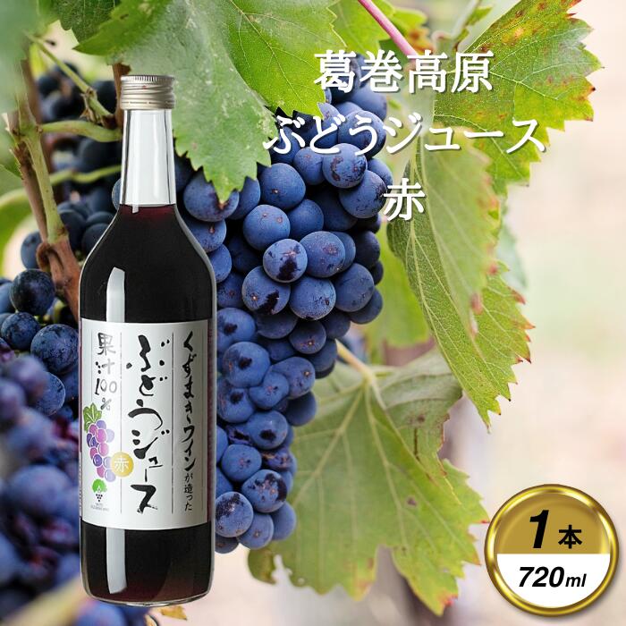 【ふるさと納税】葛巻高原ぶどうジュース・赤:720ml　1本【1648919】