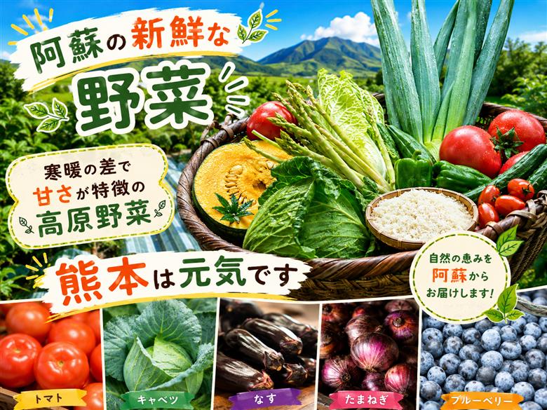 【選べるセット】【阿蘇 郷乃舎】阿蘇高原 農家直送こだわり野菜 6～8品 ×1回 郷乃舎 新鮮 やさい 果物 山菜 フルーツ 産地直送 詰め合わせ お取り寄せ 熊本県 阿蘇市 野菜セット（6～8品）