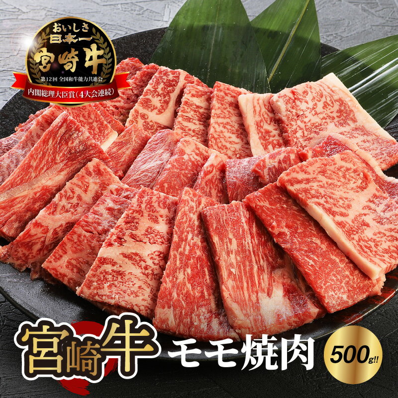 【ふるさと納税】【レビューキャンペーン中】宮崎牛モモ焼肉500g×1 - 宮崎牛焼肉 国産牛肉 赤身肉 焼き肉用カット 牛もも肉 ブランド牛 2人前 夫婦 ヘルシー 脂が苦手な方が食べやすい 少ない脂肪分 しっかりとした歯ごたえ 冷凍 A4またはA5 送料無料 【宮崎県木城町】