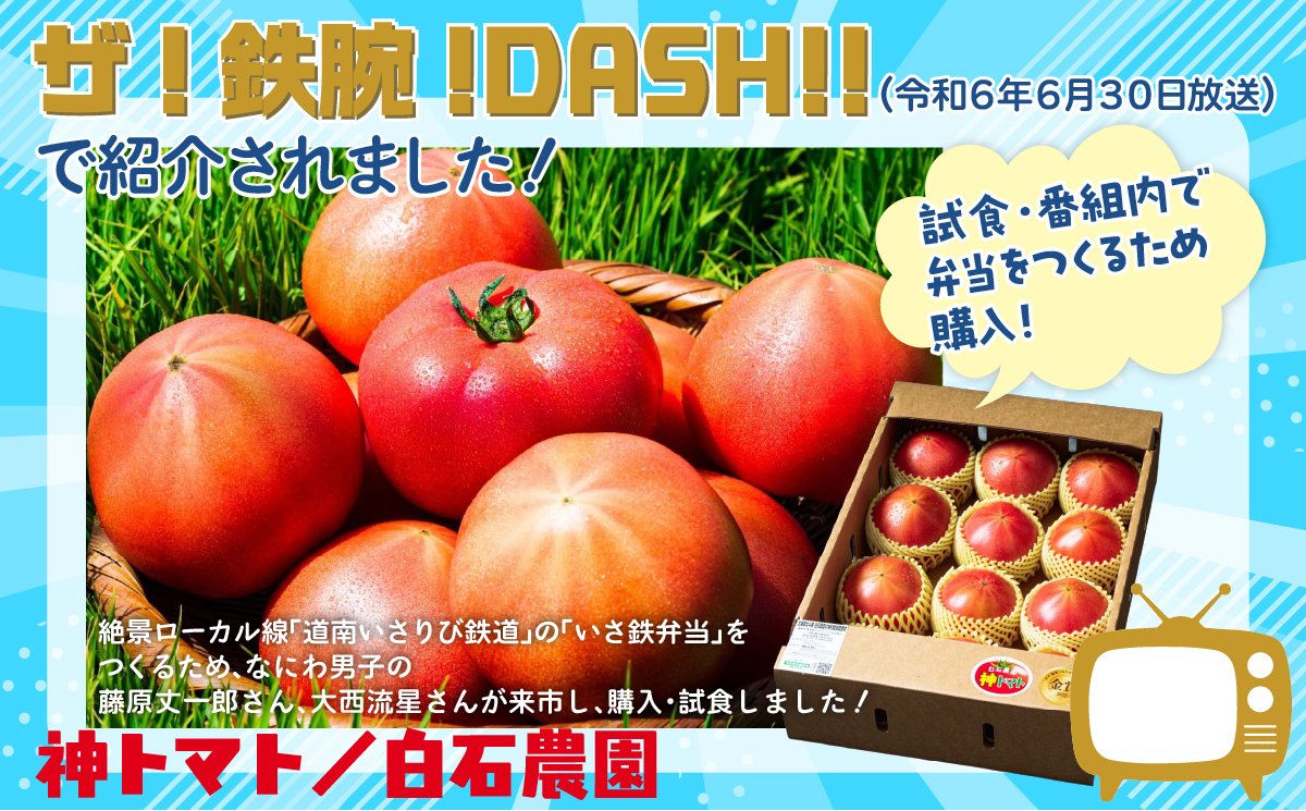 神トマト3K箱 HOKY001 | 「ザ！鉄腕！DASH！！」で紹介！ |