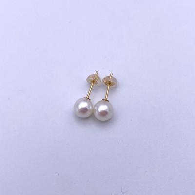 ふるさと納税 長崎市 あこや真珠　ピアス(5.0-5.5mm)(K18) |  | 02