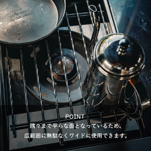 ゴトク390 鉄製 シルバー 〈丹波市〉〈鉄本来の色〉 五徳 アウトドア