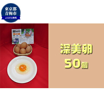 【ふるさと納税】かわなべ鶏卵農場のこだわりのたまご　深美卵50個 L 天然水 抗生物質不使用
