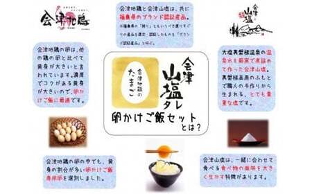 33-G 【卵かけご飯セット～山塩たれ付き～】平飼い会津地鶏の卵 45個、卵かけご飯用山塩タレ 20個 ※沖縄・離島への配送不可