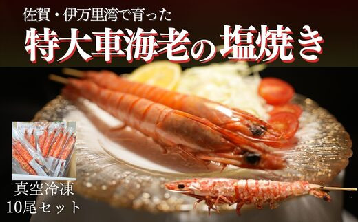 
【佐賀県伊万里産｜大車海老の塩焼き10匹セット】2尾×5パック
