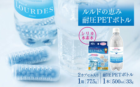 【ふるさと納税】シリカ水素水 ルルドの恵み1箱　耐圧PETボトル(500mL) 1本付き 真岡市 栃木県