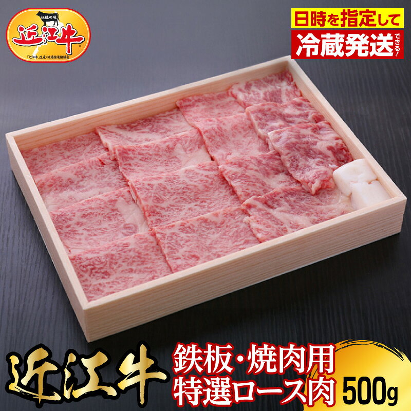 【ふるさと納税】【冷蔵でお届け】 近江牛 焼肉用 特選 ロース 肉 500g 牛肉 霜降り 一頭買い 香り 味わい 歯ごたえ 柔らか とろける サシ ギフト 贈答 冷蔵 日時指定 お取り寄せ BBQ パーティー お取り寄せ グルメ 送料無料