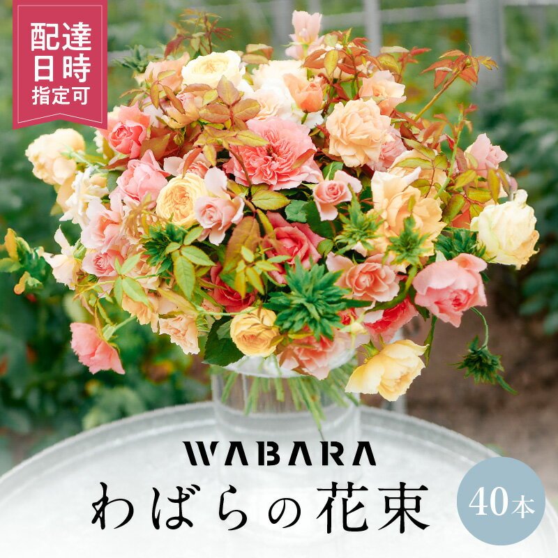 【ふるさと納税】わばら 40本 程度 配達日時指定可 花束 わばらの枝 摘みたて WABARA ばら 花 飾り インテリア アレンジ 生花 切り花 花のある生活 丁寧な暮らし 冷蔵 滋賀県 守山市 お取り寄せ Rose Universe 國枝啓司 送料無料