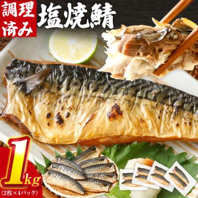 ふるさと納税 田川市 さば 塩焼鯖 2枚×4P(約1kg)(田川市)