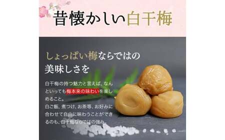 そのまんま白干梅 A級品 250g×4個 計1kg / 紀州南高梅 A級 和歌山 和歌山県産 田辺市 南高梅 梅干し 梅干 梅 白干し梅 無添加 しょっぱい梅干し 昔ながらの梅干し なつかしい 【kf