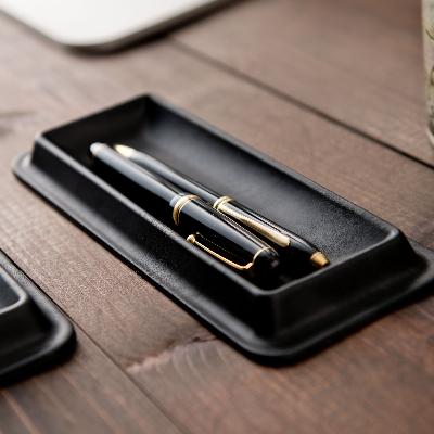 ふるさと納税 富山県 colm レザートレイ　Mサイズ　ブルー　「立体成型で作った本革製トレイ」 |  | 01