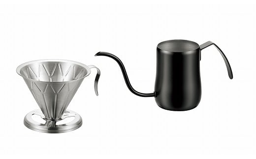 EJC-800 燕熟の技 コーヒドリップポットブラック ＆ コーヒドリッパー FC015411