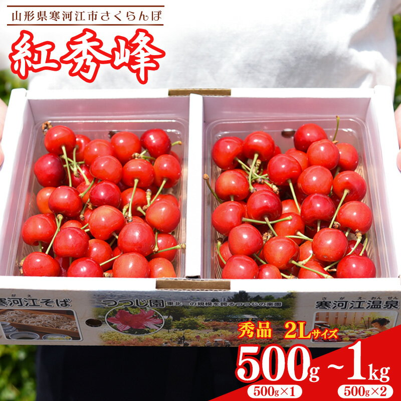 【ふるさと納税】【先行予約】令和8年産 さくらんぼ 「紅秀峰」2Lサイズ以上 秀品 500g 〜 1kg 2026年産 山形県産【2026年6月中旬頃〜7月上旬頃発送予定】※ 配送不可 沖縄・離島お取り寄せ ご当地 特産 フルーツ 果物 果実 くだもの サクランボ 東北 果物 山形