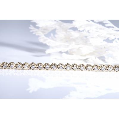 ふるさと納税 昭和町 【1.0ct】K18YGダイヤモンド テニス ブレスレット |  | 01