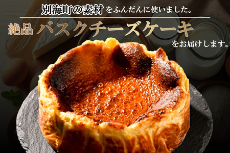 北海道チーズの濃厚バスクチーズケーキ 500g×1個 【CM0000007】